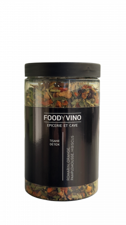 Tisane mélange détox : romarin, orange, pamplemousse, hibiscus 100g